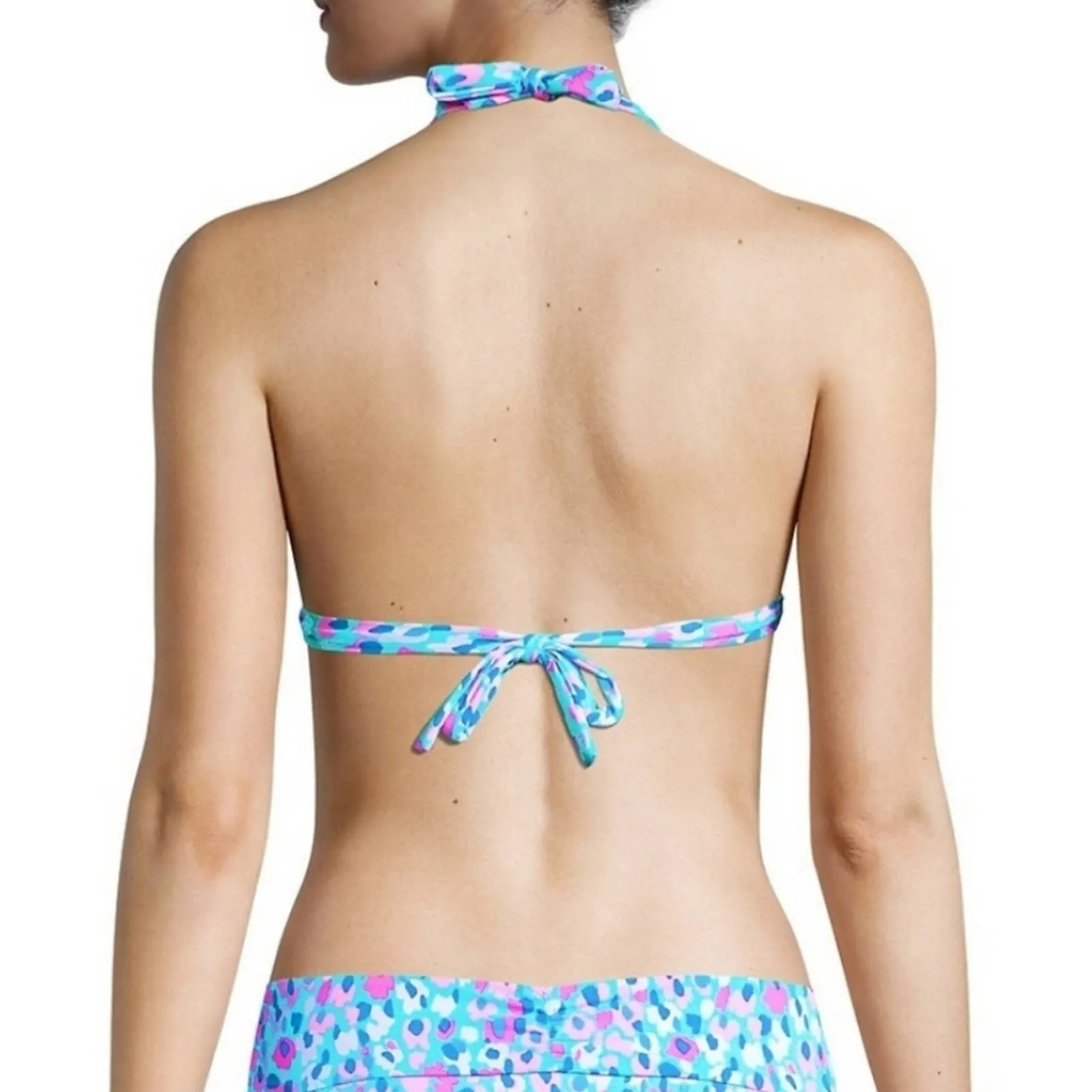 Lilly Pulitzer Flavie Bikini Swim Top Blue Ibiza Hottie Dottie Swim