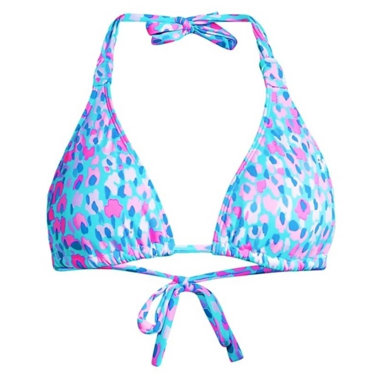 Lilly Pulitzer Flavie Bikini Swim Top Blue Ibiza Hottie Dottie Swim