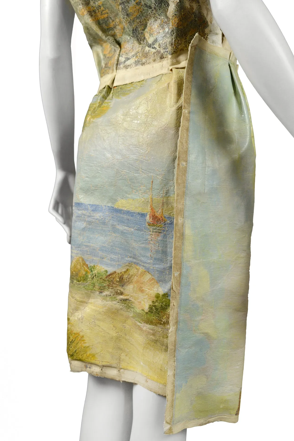 MAISON MARGIELA HAND PAINTED CANVAS DRESS 2007