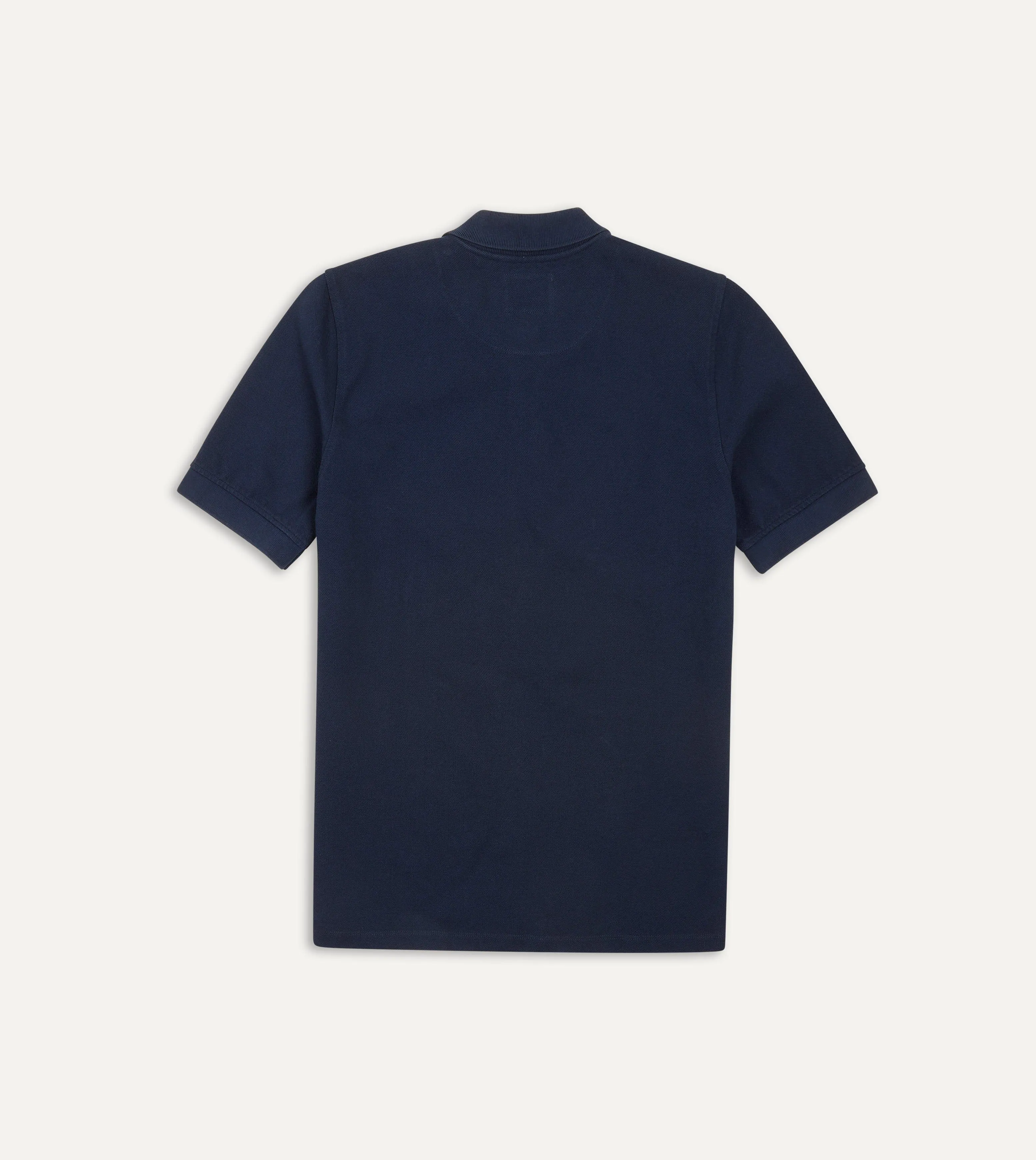 Navy Piqué Cotton Polo Shirt