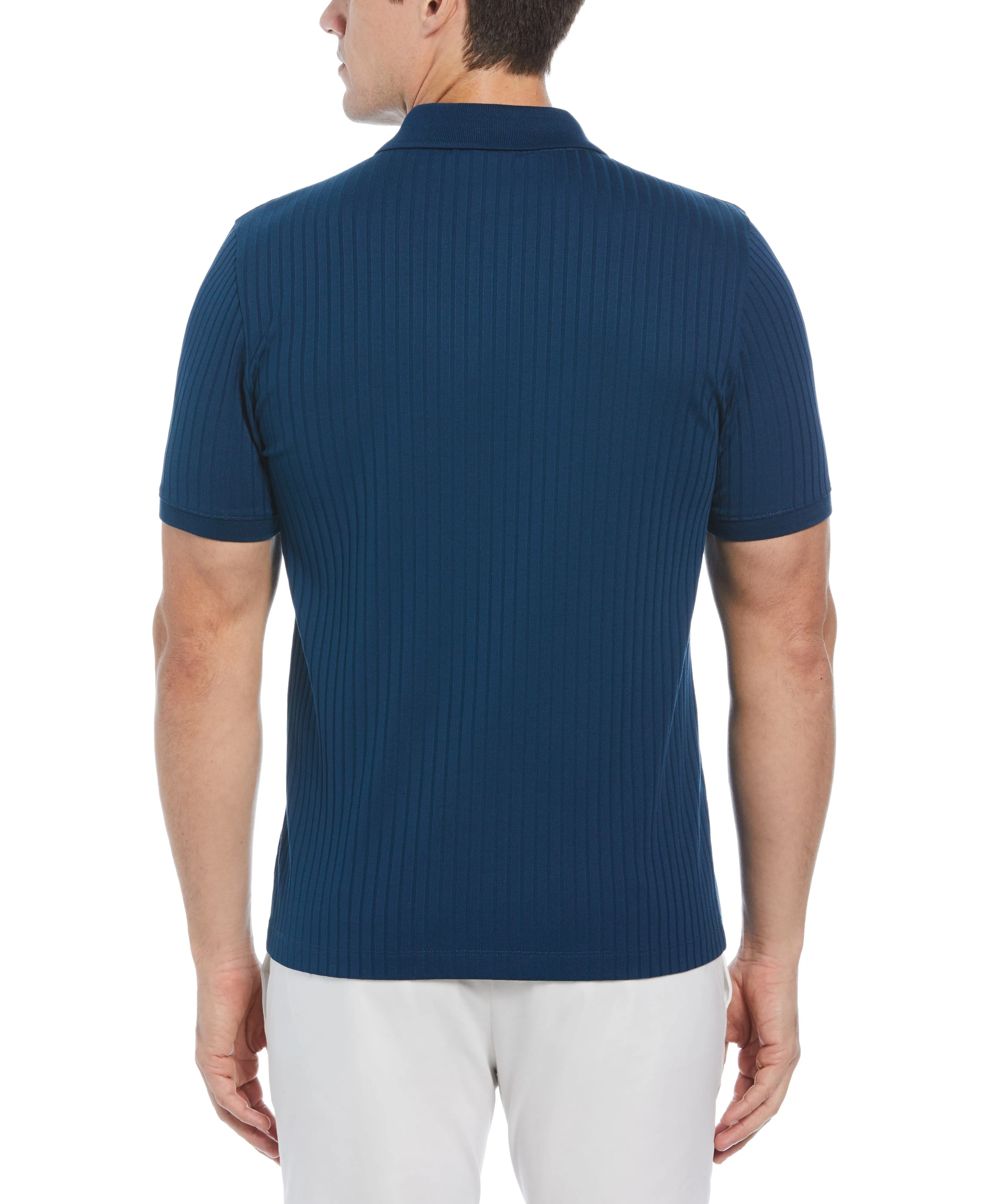 Quarter Zip Ribbed Polo