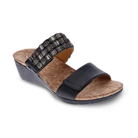 Revere Women's Sorrento Sandal Onyx