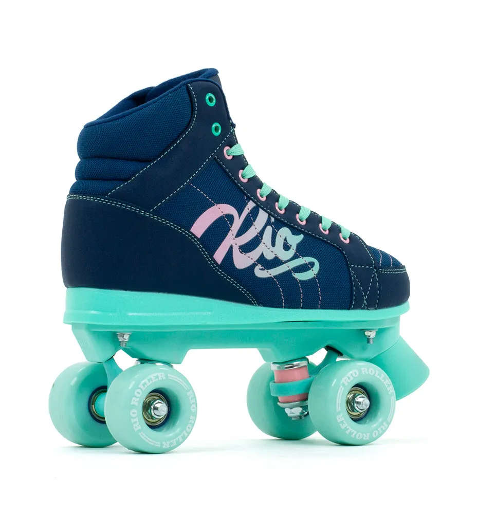 Rio Roller Lumina Quad Roller Skates - Navy & Green - Sale!