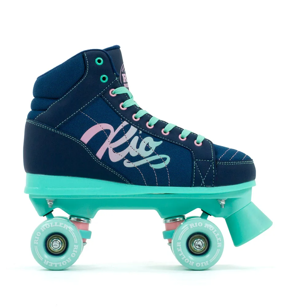 Rio Roller Lumina Quad Roller Skates - Navy & Green - Sale!