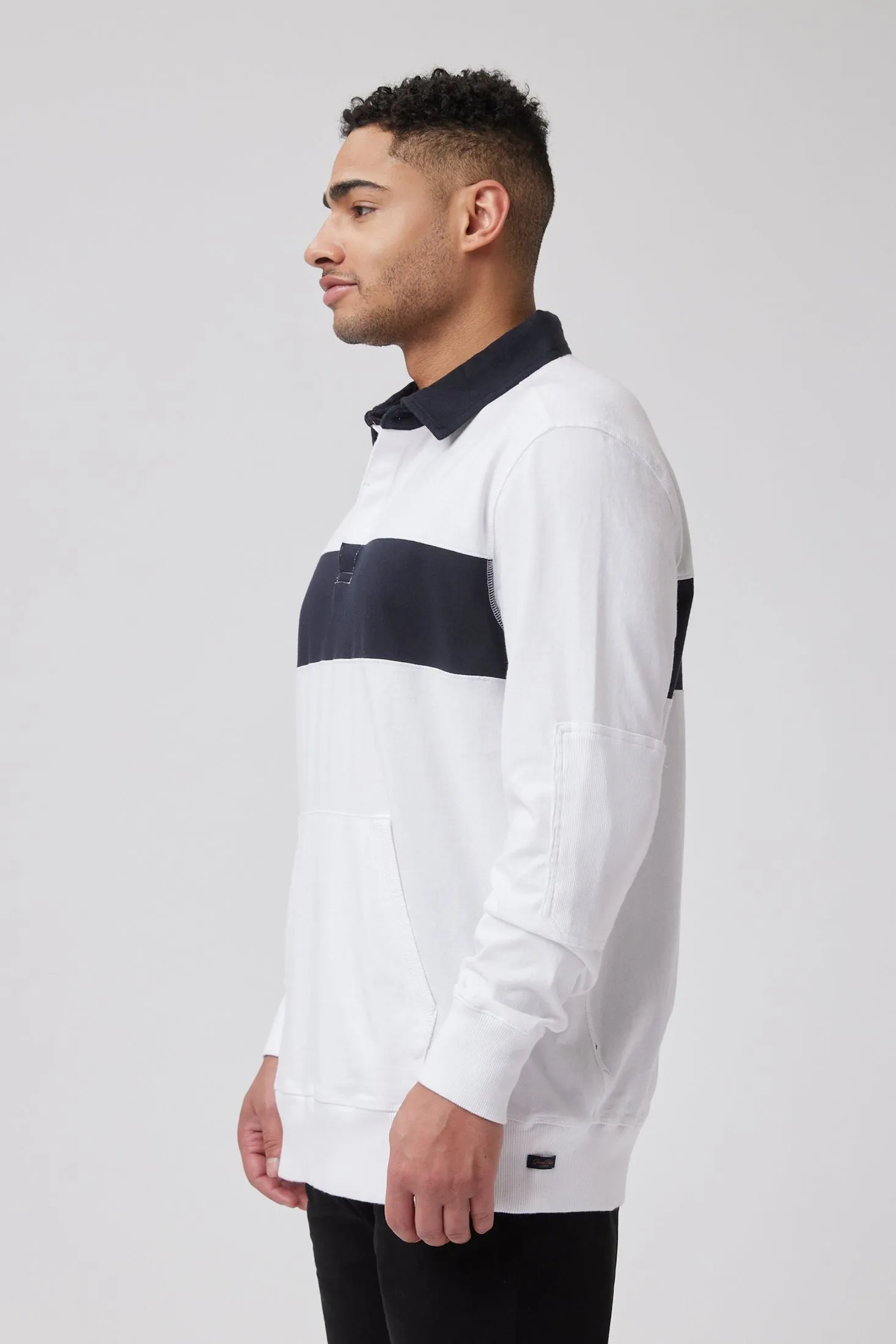 Rugby Striped Shirt | Textured Cotton Jersey