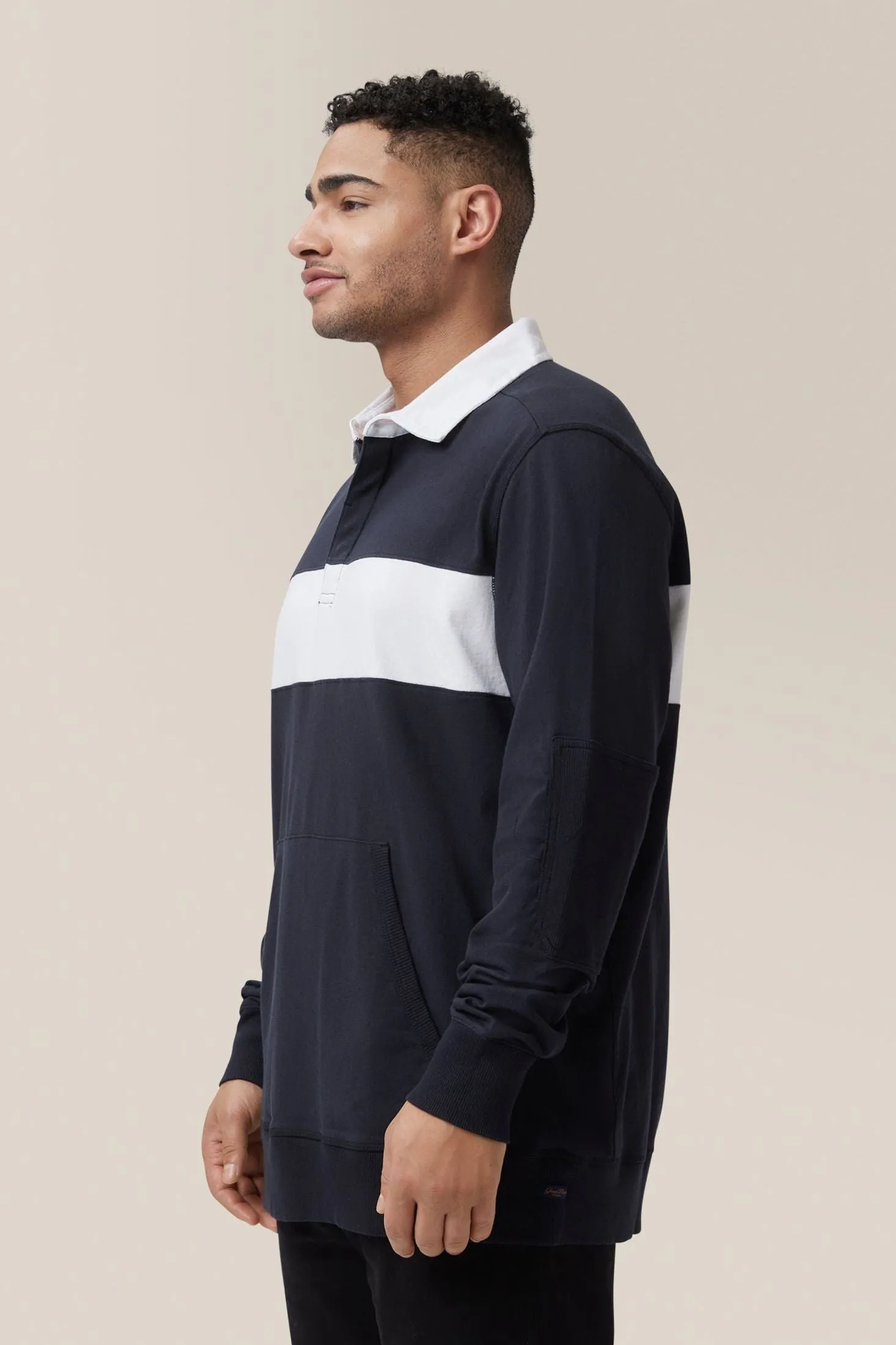 Rugby Striped Shirt | Textured Cotton Jersey