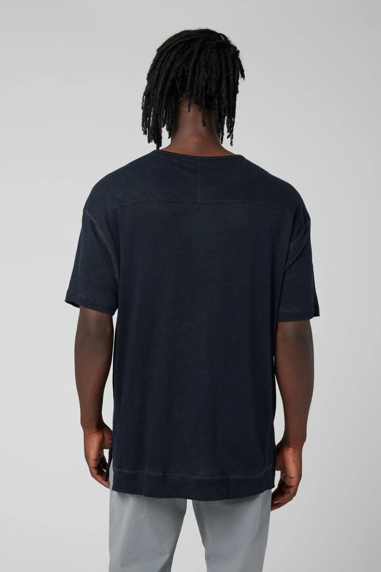 Short Sleeve Henley | Linen