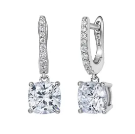 Simulated Diamond Huggie Drop Earrings E0238CLP