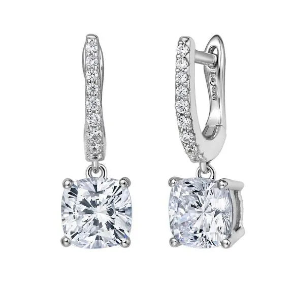 Simulated Diamond Huggie Drop Earrings E0238CLP