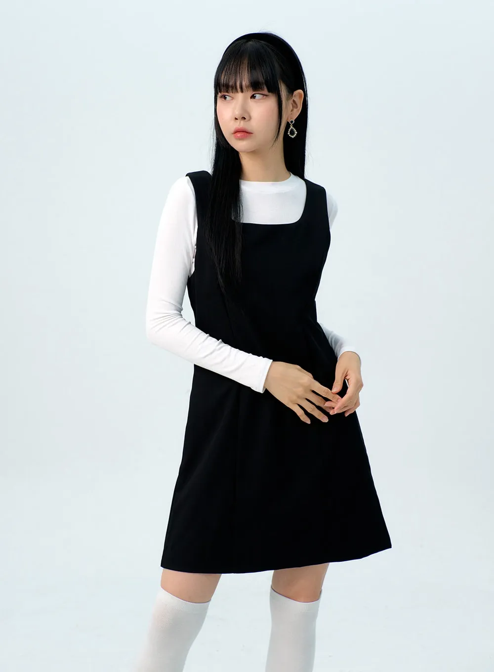 Sleeveless Square Neck Mini Dress IG312