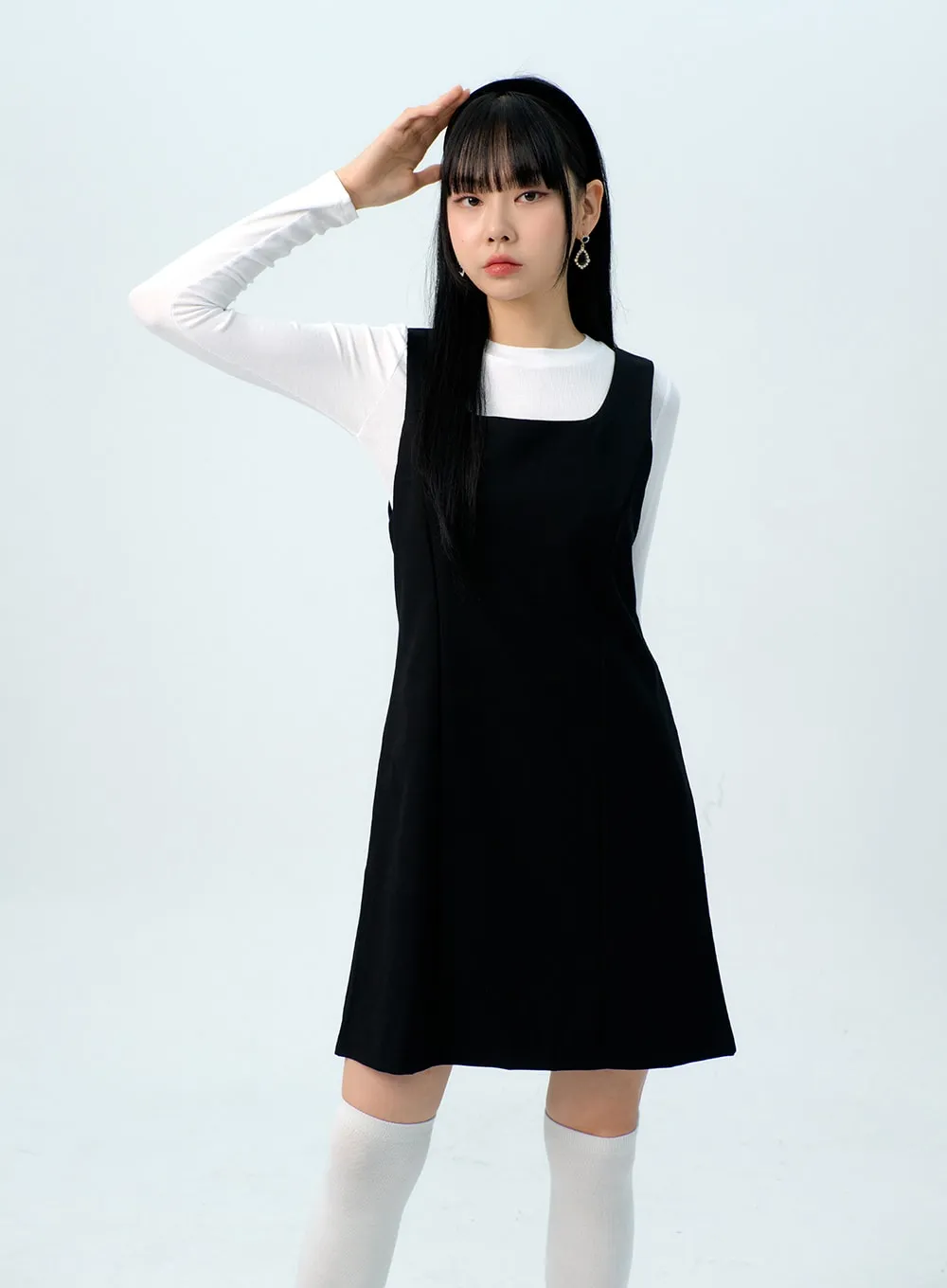 Sleeveless Square Neck Mini Dress IG312