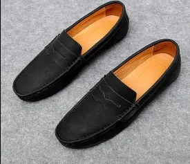 Soft Moccasins Breathable Comfortable High Quality Microfiber Leather Loafers Men Driving Shoes For Men Big Size 47