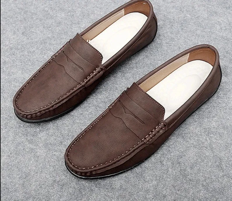 Soft Moccasins Breathable Comfortable High Quality Microfiber Leather Loafers Men Driving Shoes For Men Big Size 47