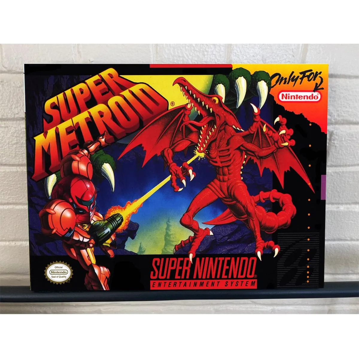 Super Metroid - SNES Cover Galler Wrapped Canvas Print 12x16