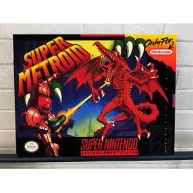 Super Metroid - SNES Cover Galler Wrapped Canvas Print 12x16