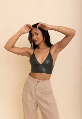 Vegan Leather Bralette