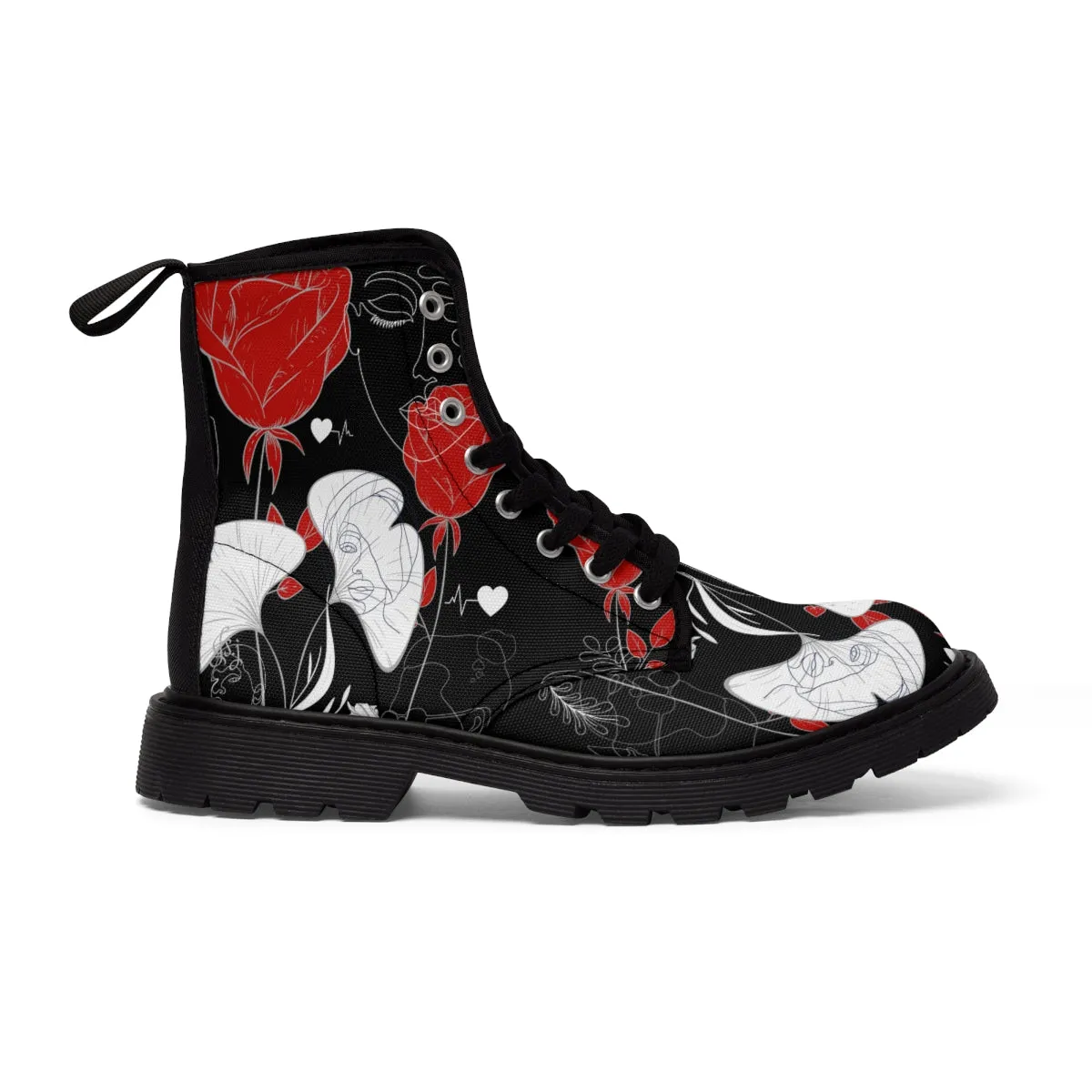 Women's Canvas Boots FLOWERS OF LOVE