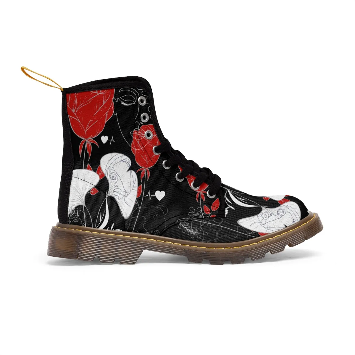 Women's Canvas Boots FLOWERS OF LOVE