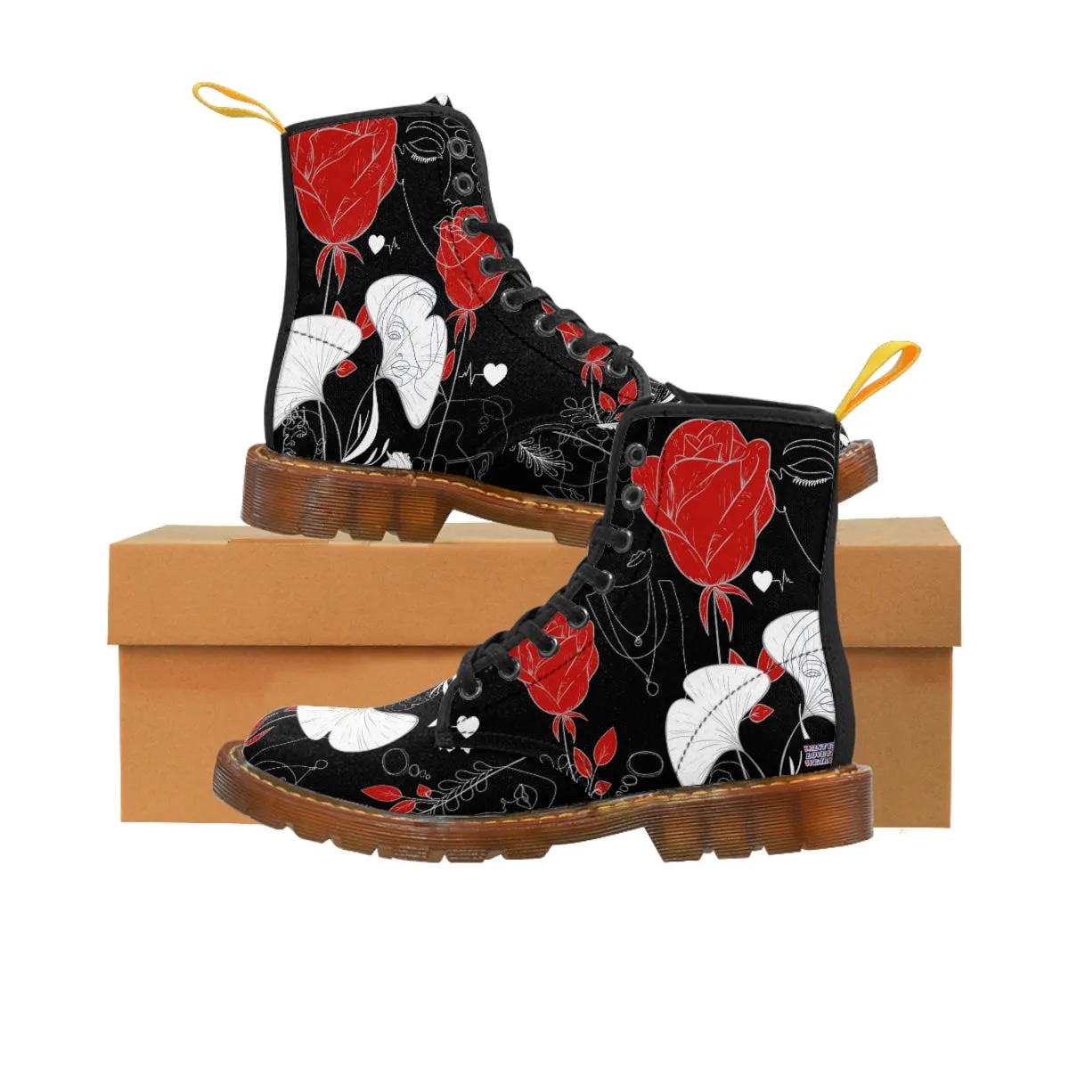 Women's Canvas Boots FLOWERS OF LOVE