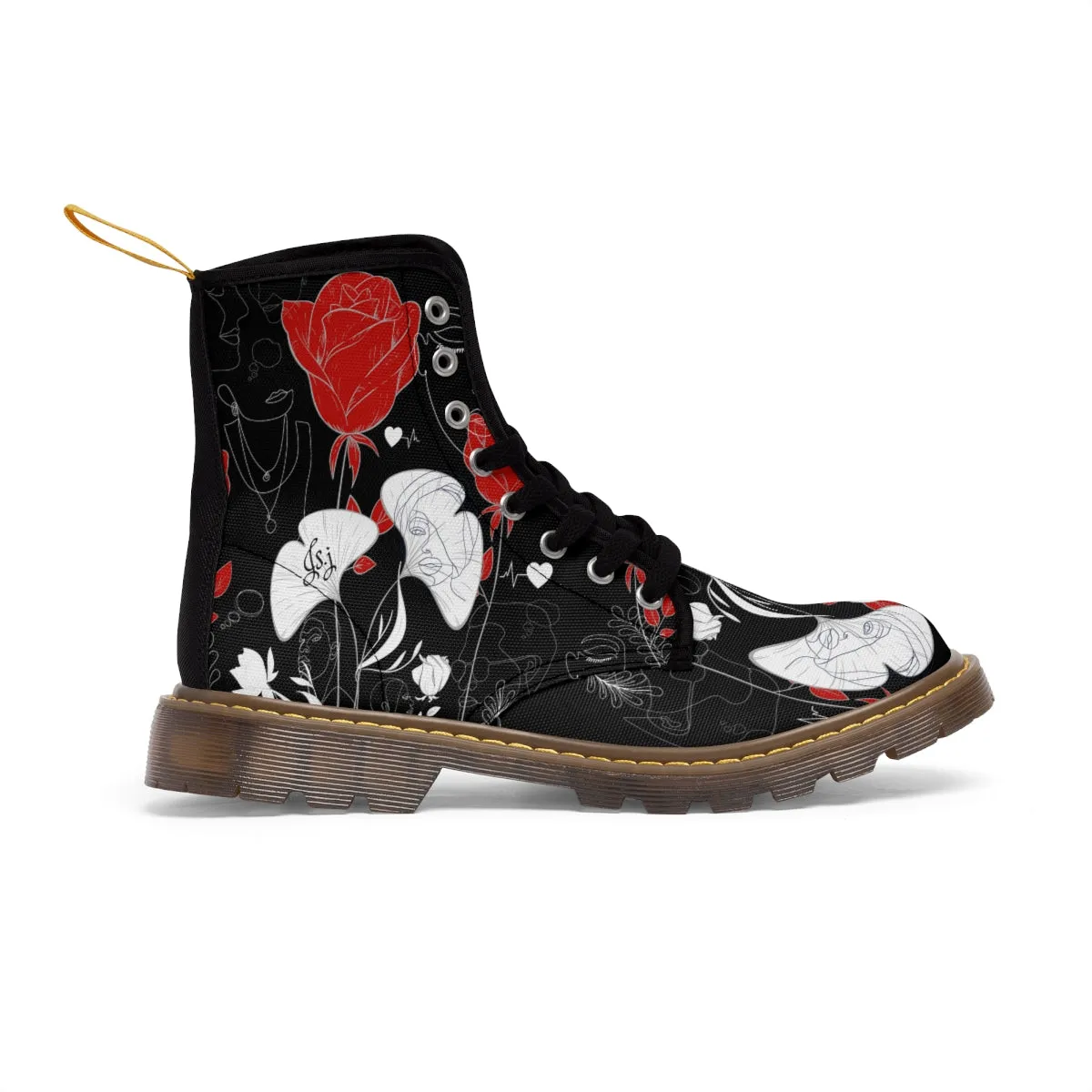 Women's Canvas Boots FLOWERS OF LOVE