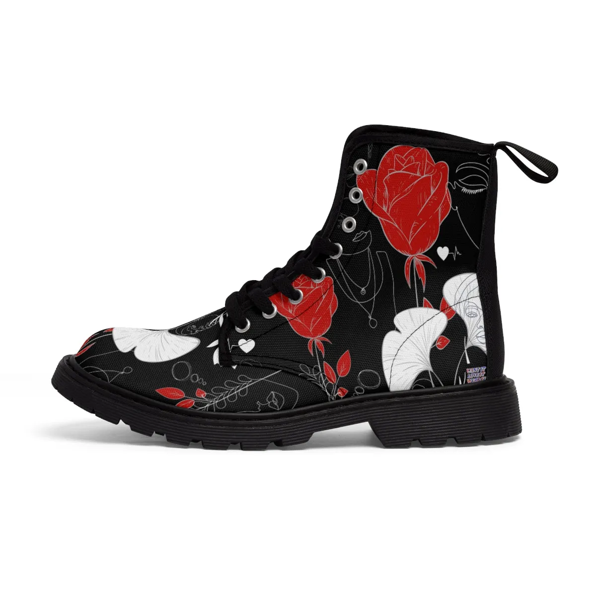 Women's Canvas Boots FLOWERS OF LOVE