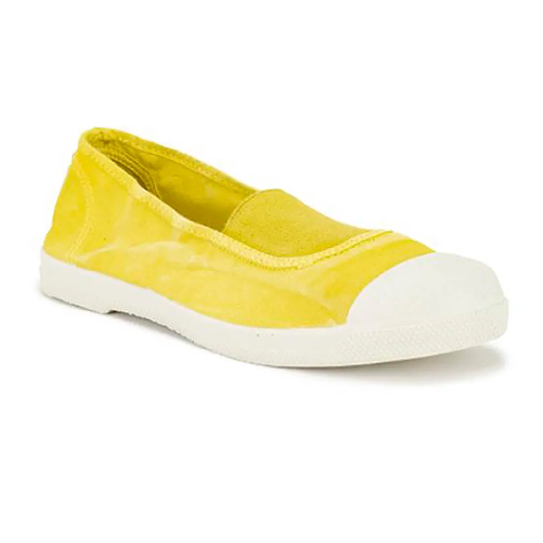 Yellow Slip On Cotton Plimsolls